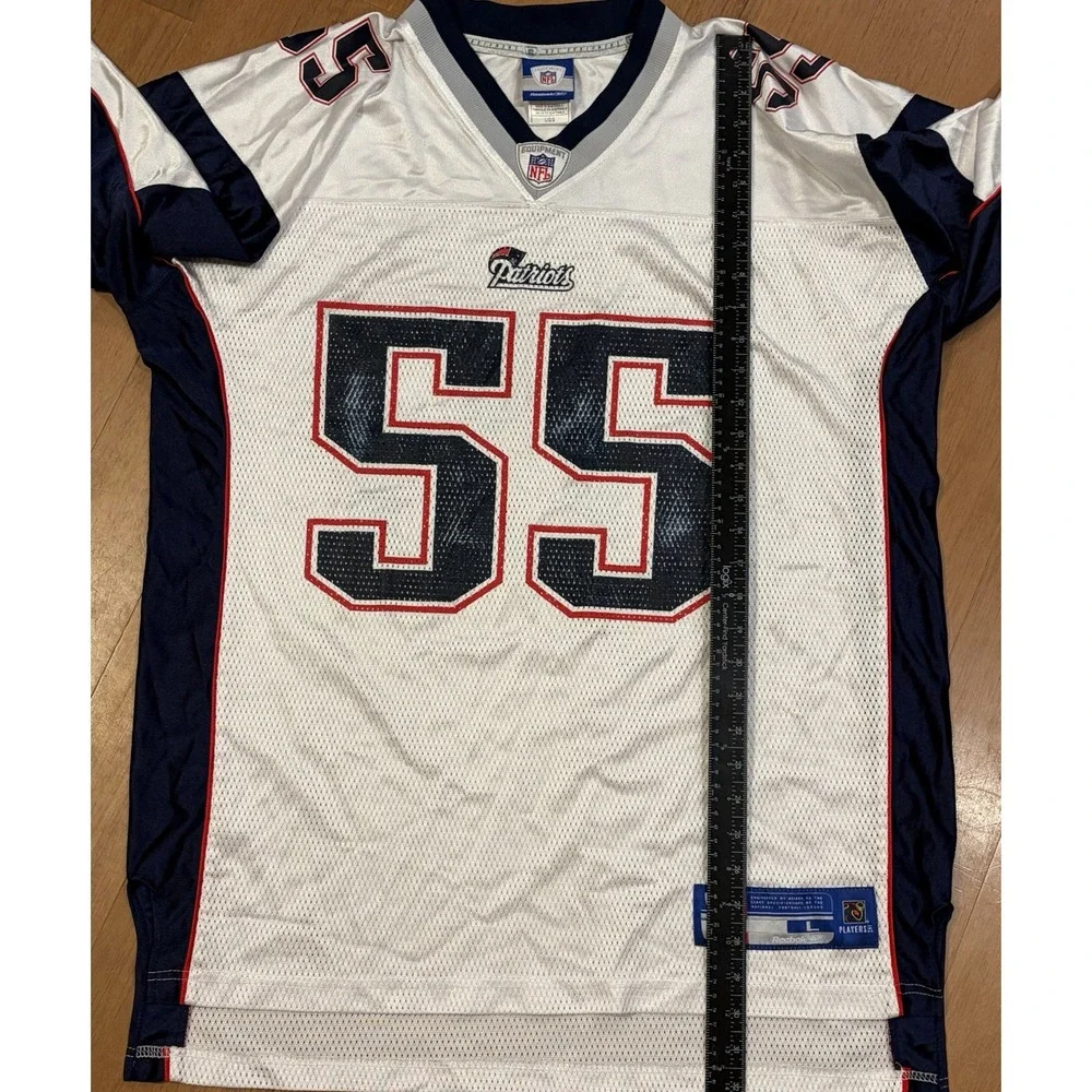 Vintage Willie McGinest Jersey Patriots Reebok Large 55 NFL White Y2K On Field